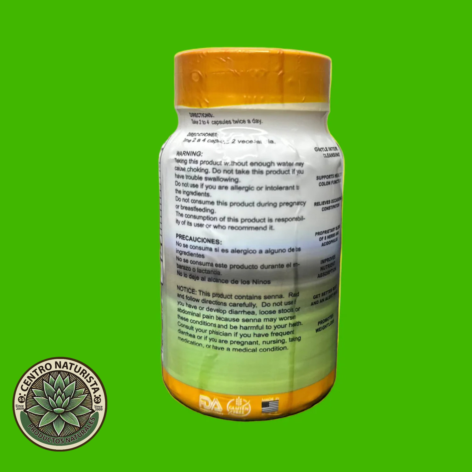Ultra Colon Cleanser con Probióticos – Suplemento Alimenticio Natural