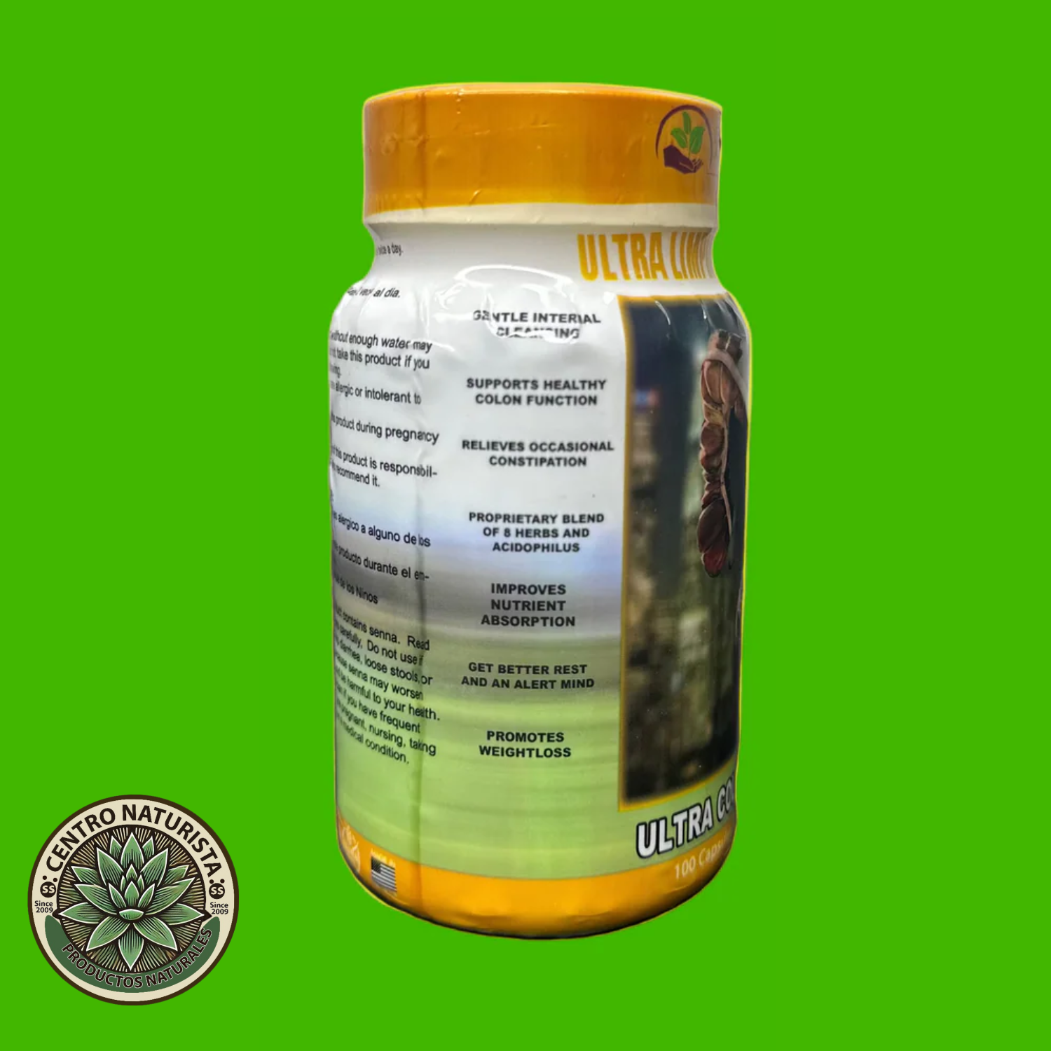 Ultra Colon Cleanser con Probióticos – Suplemento Alimenticio Natural