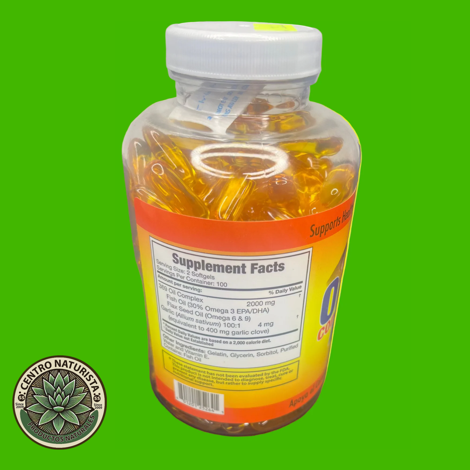 Omega con Ajo 3-6-9 – Suplemento Alimenticio Natural