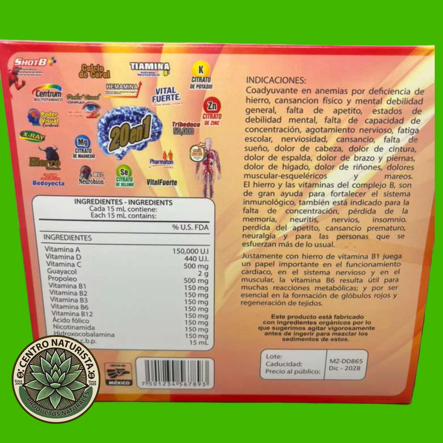 20 en 1 - Multivitamin & Mineral Complex