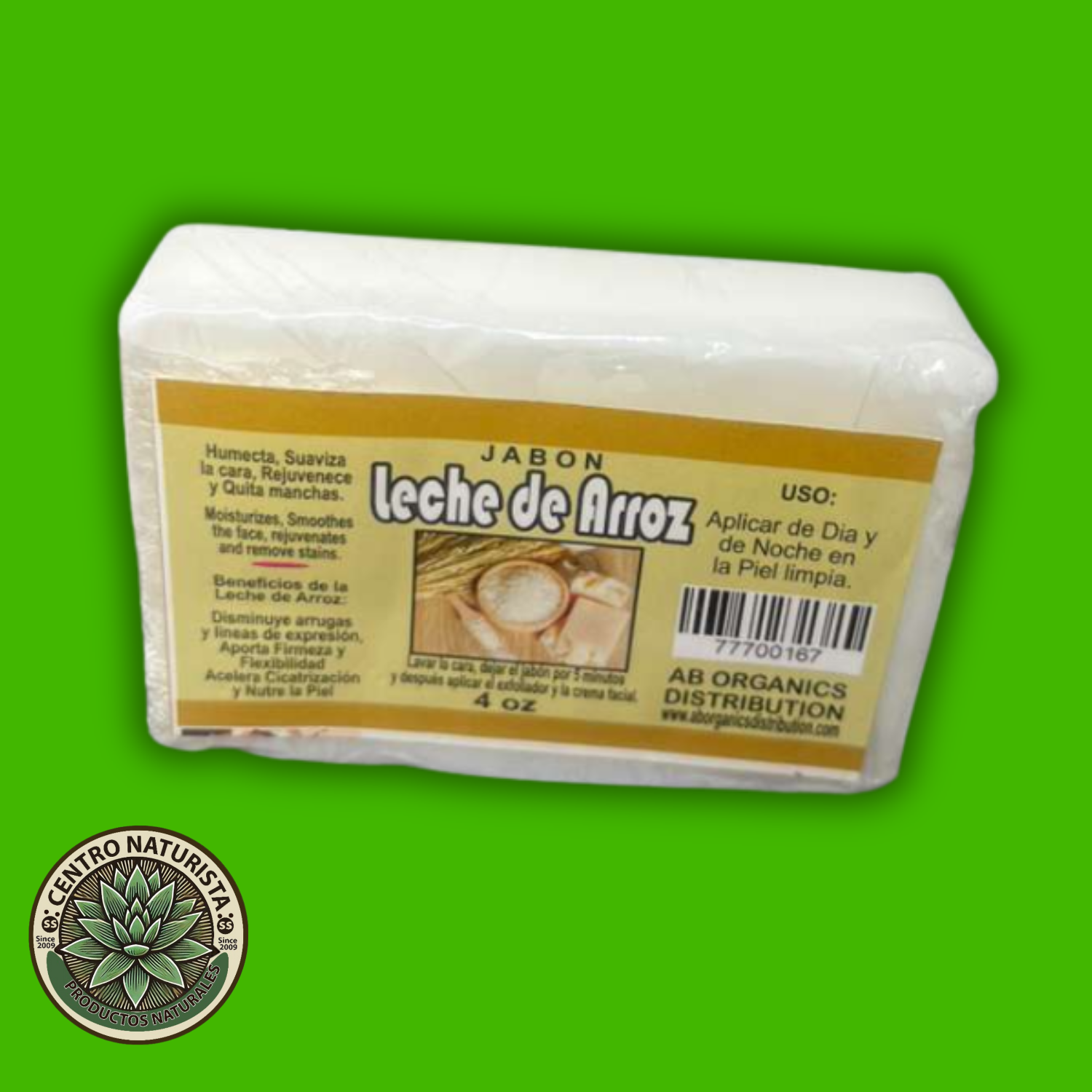 Jabón de Leche de Arroz – Natural Facial Cleanser Bar